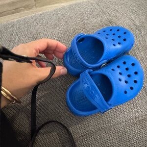 CROCS Blue Water Shoes with Ventilation and Slip-On Design